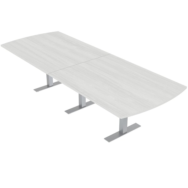 45 in W, 120 in L, 29 in H, Engineered Wood Top, White